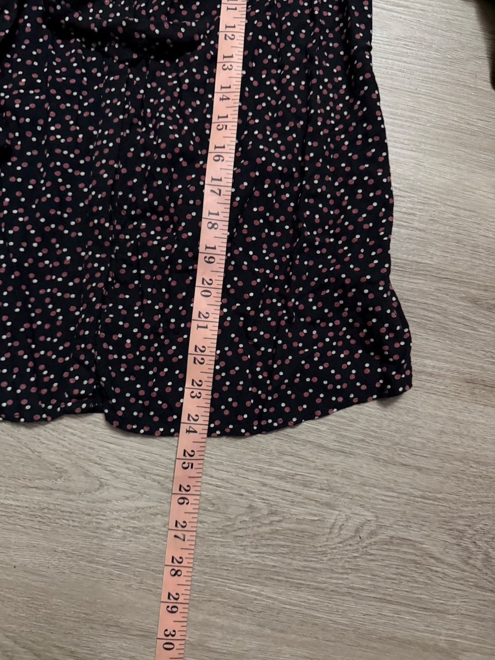 PAIGE Black Blouse with Pink Dot Print and Draped Tie Neck - Picture 9 of 9